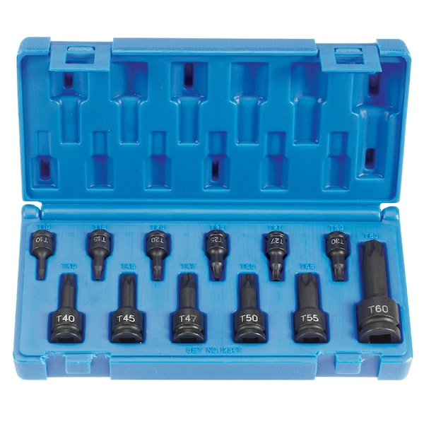 SKT SET 3/8" DR 12 PC ASST INTERNAL TOR